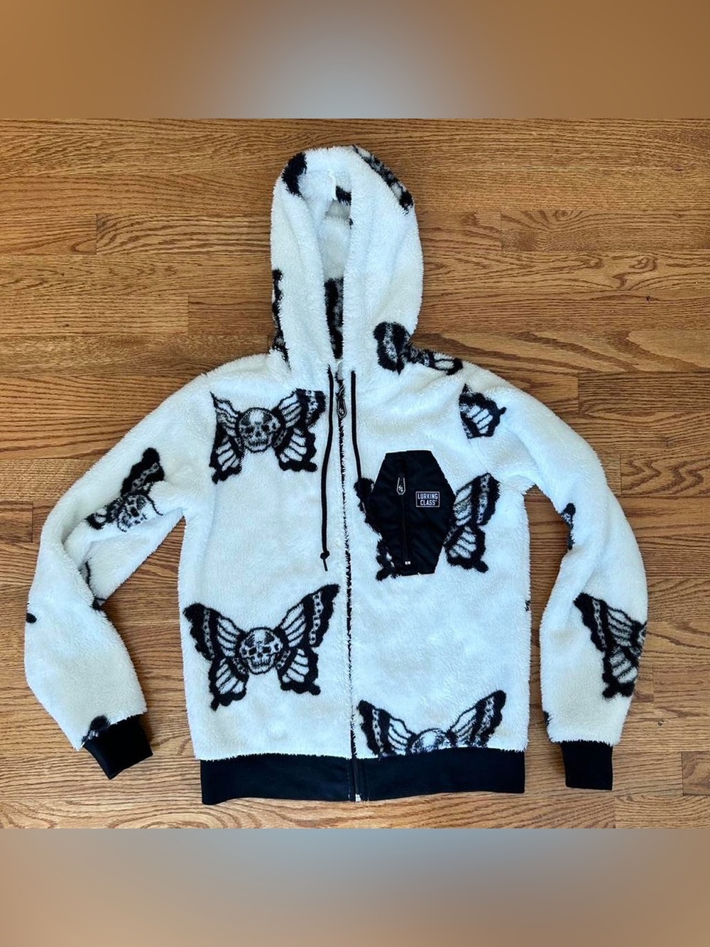 Lurking Class Skull Butterfly Zip Up Jacket